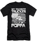 My Favorite Trucker Calls Me Poppa American Flag Dhbubble T-Shirt