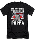 My Favorite Trucker Calls Me Poppa US Flag Dhbubble T-Shirt