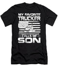 My Favorite Trucker Calls Me Son American Flag Dhbubble T-Shirt