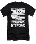 My Favorite Trucker Calls Me Stepdad American Flag Dhbubble T-Shirt