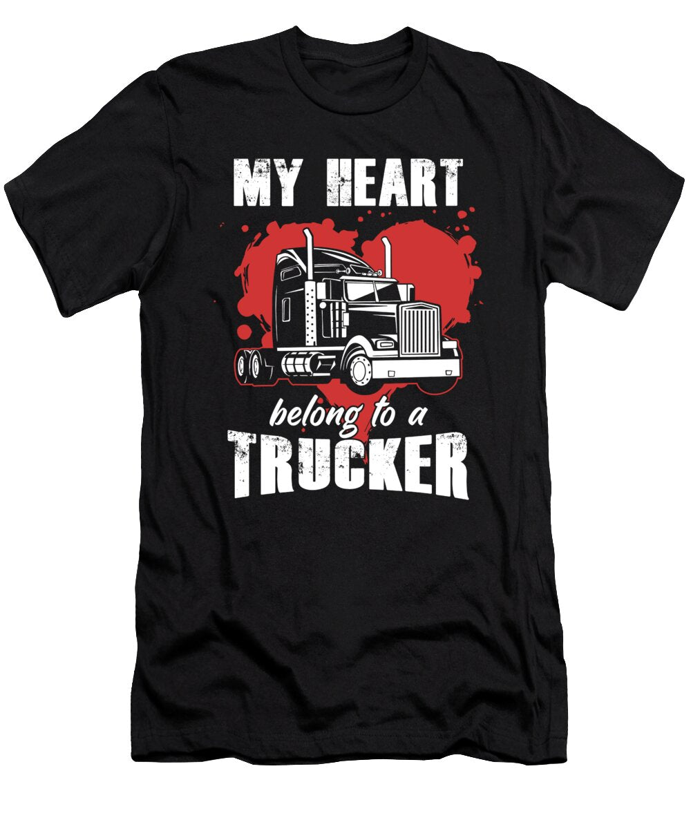 My Heart Belong to a Trucker Gift the More I Play Thomas Larch T-Shirt