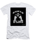 My Heart Is on the Line Defensive Lineman Christian Hall T-Shirt