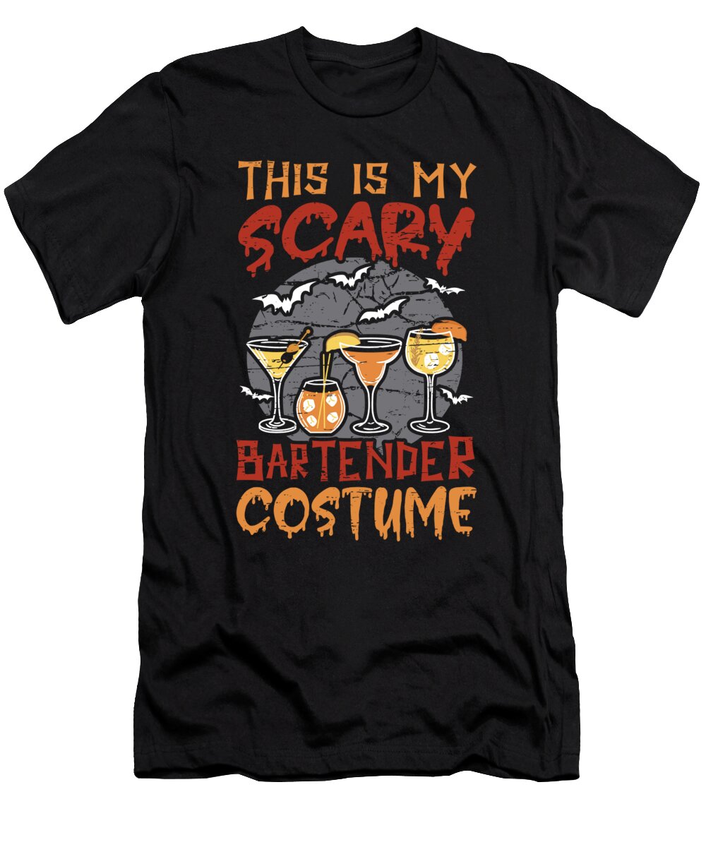 My Scary Bartender Bar Drinks Costume Halloween Florian Dold Art T-Shirt