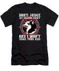 My Siberian Husky and I Wont Judge Your Kids Tinh Tran Le Thanh T-Shirt