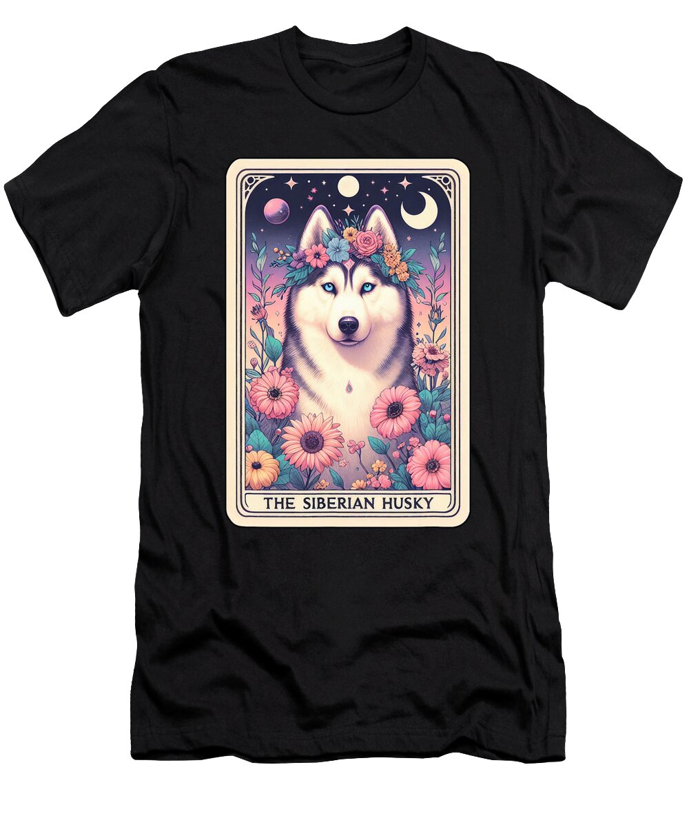 Mystical Husky with Floral Crown Studi Alex T-Shirt