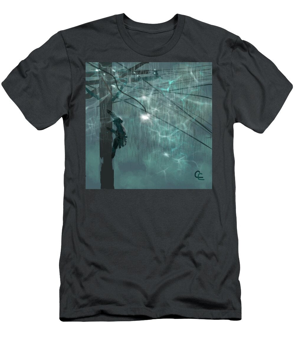 Mystical Tree Climber At Night Carolyn Estilette T-Shirt