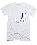 N in Black Simple Script Custom Home Fashions T-Shirt