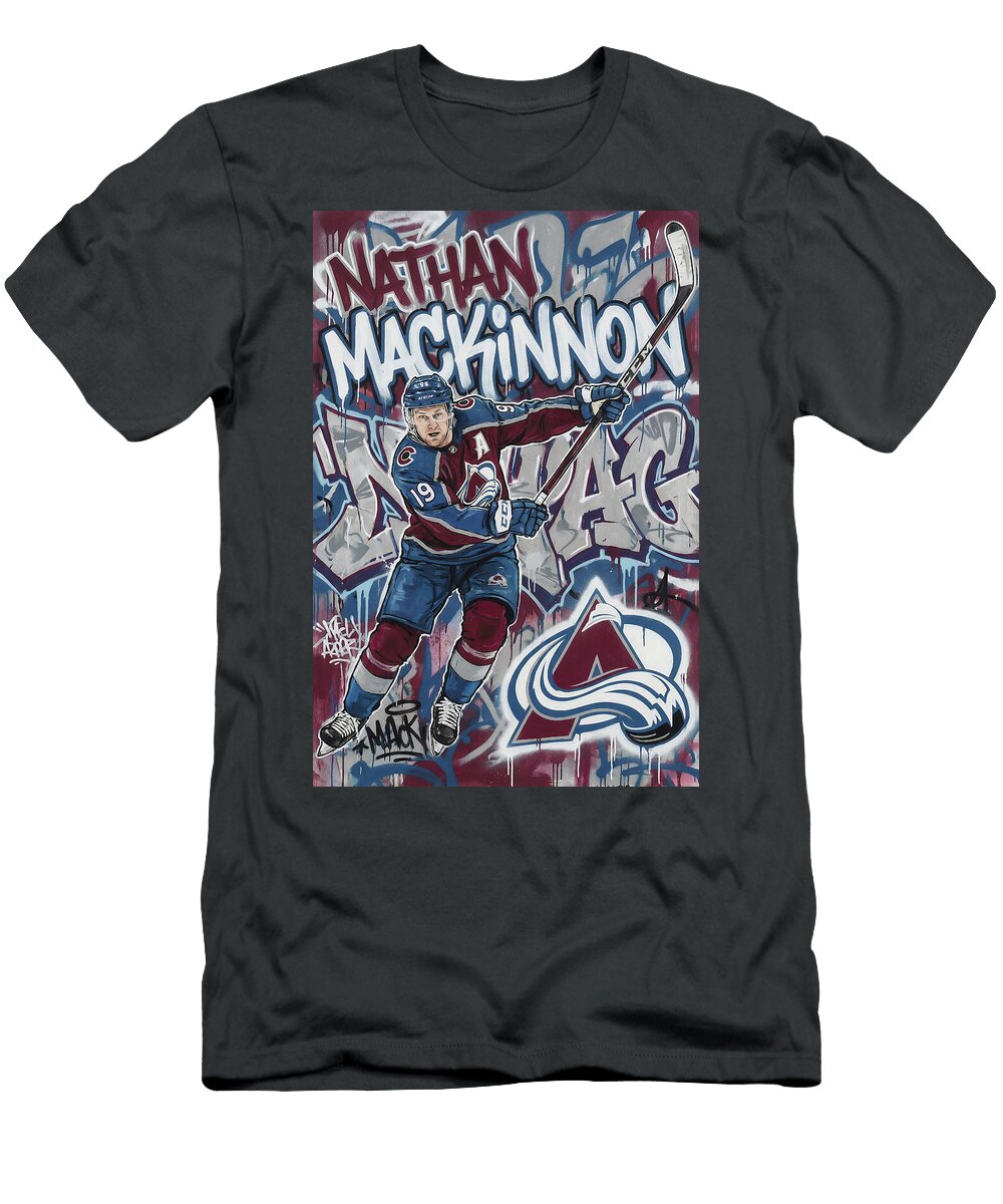 Nathan Mackinnon Graffiti Poster Hockey Player NHL Sampadart Gallery T-Shirt