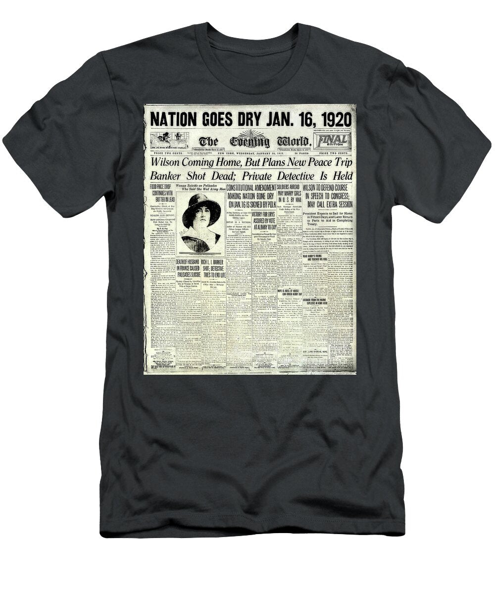 Nation Goes Dry Newspaper Jon Neidert T-Shirt