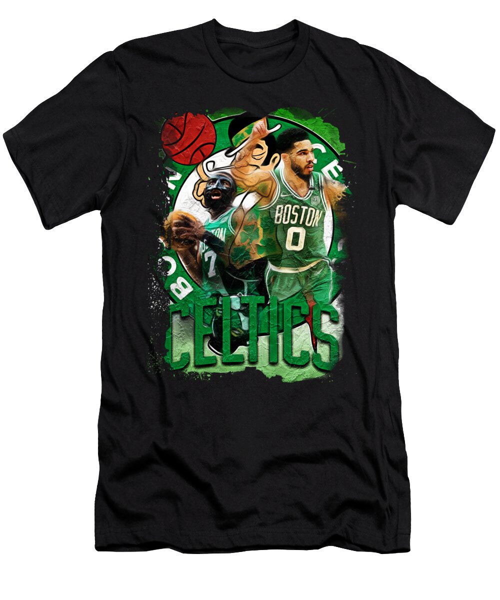 NBA Boston Celtics Artwork Sports Basics T-Shirt