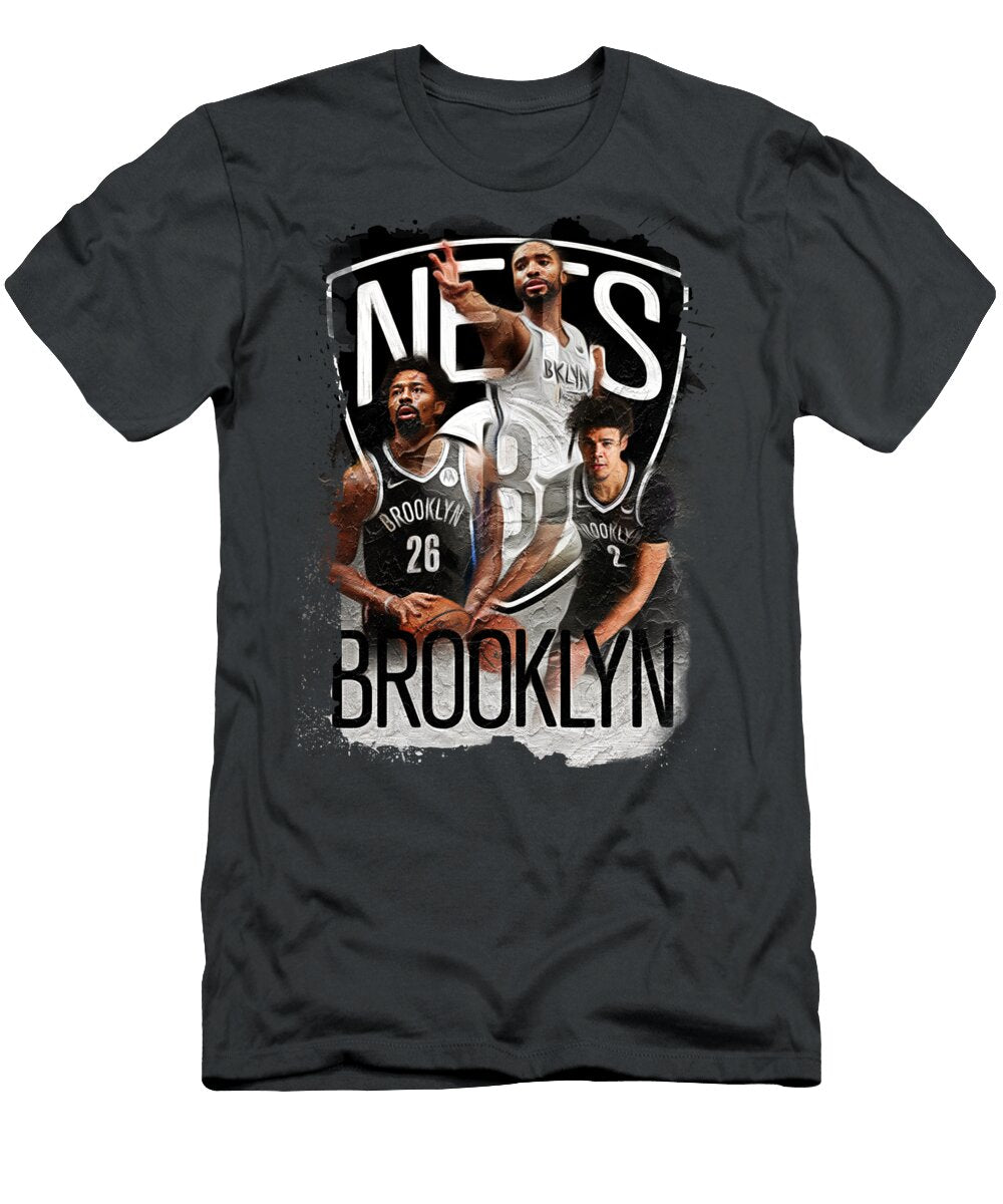 NBA Brooklyn Nets Artwork Sports Basics T-Shirt