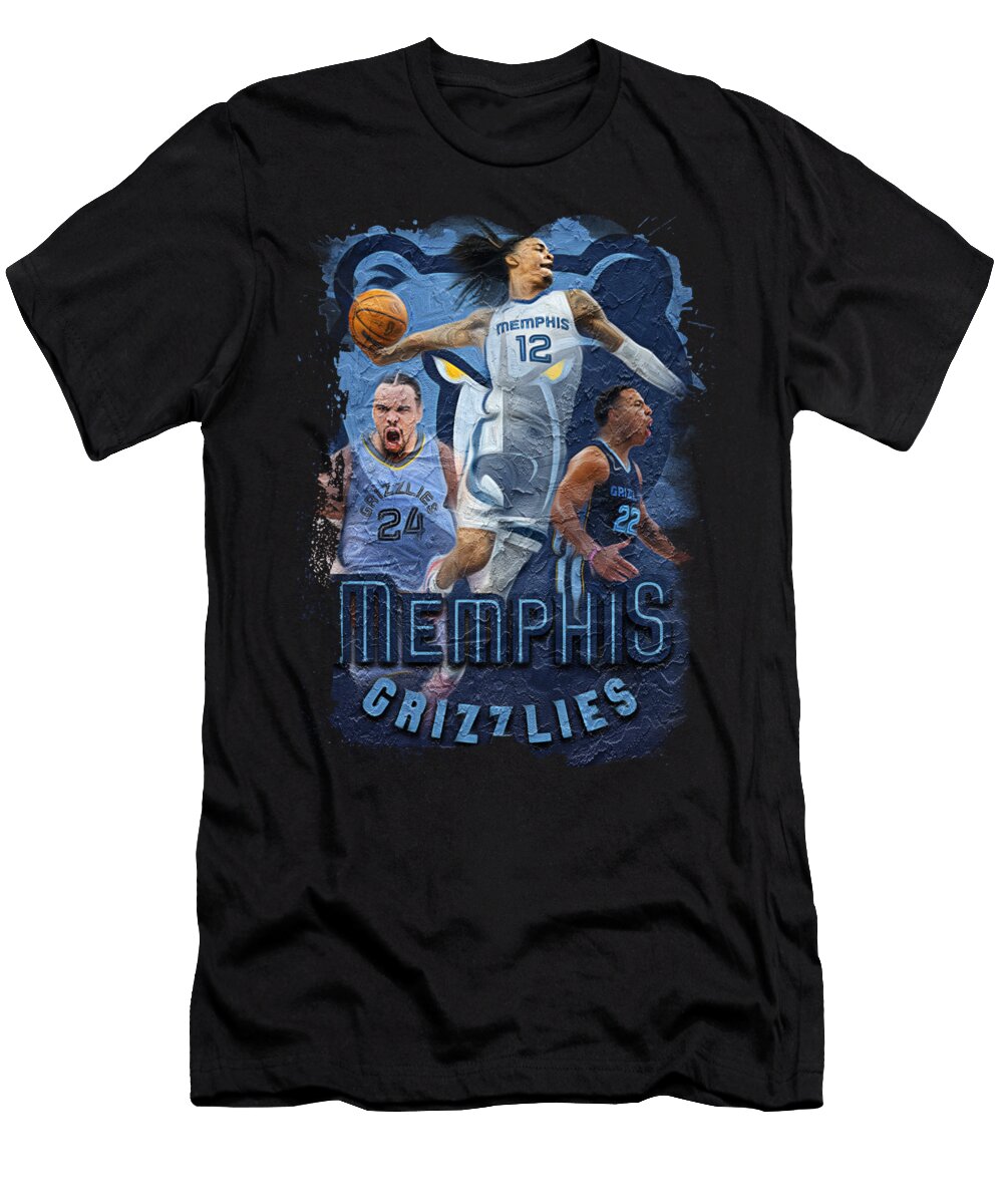 NBA Memphis Grizzlies Artwork Sports Basics T-Shirt