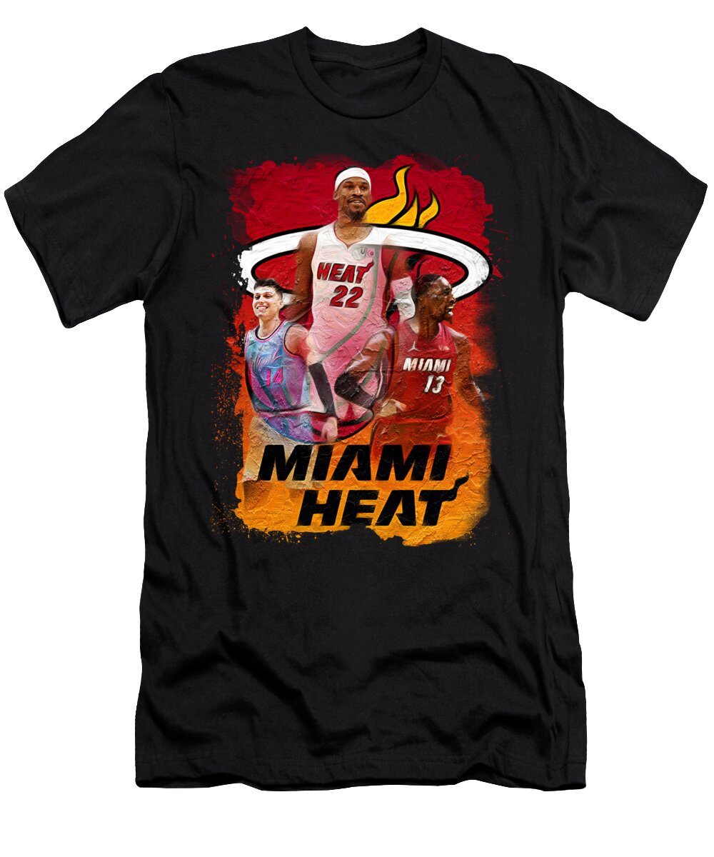NBA Miami Heat Artwork Sports Basics T-Shirt