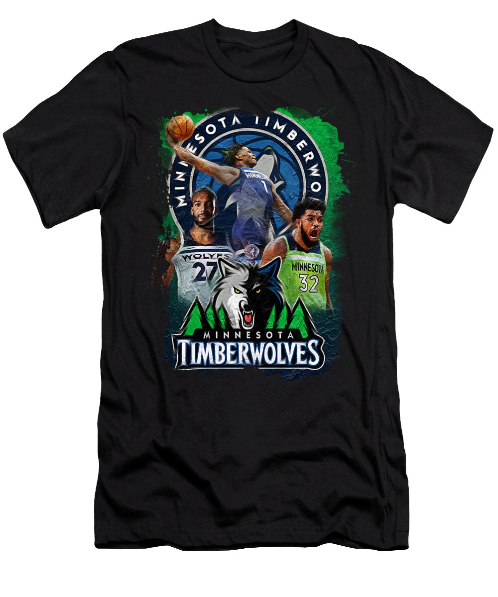 NBA Minnesota Timberwolves Artwork Sports Basics T-Shirt