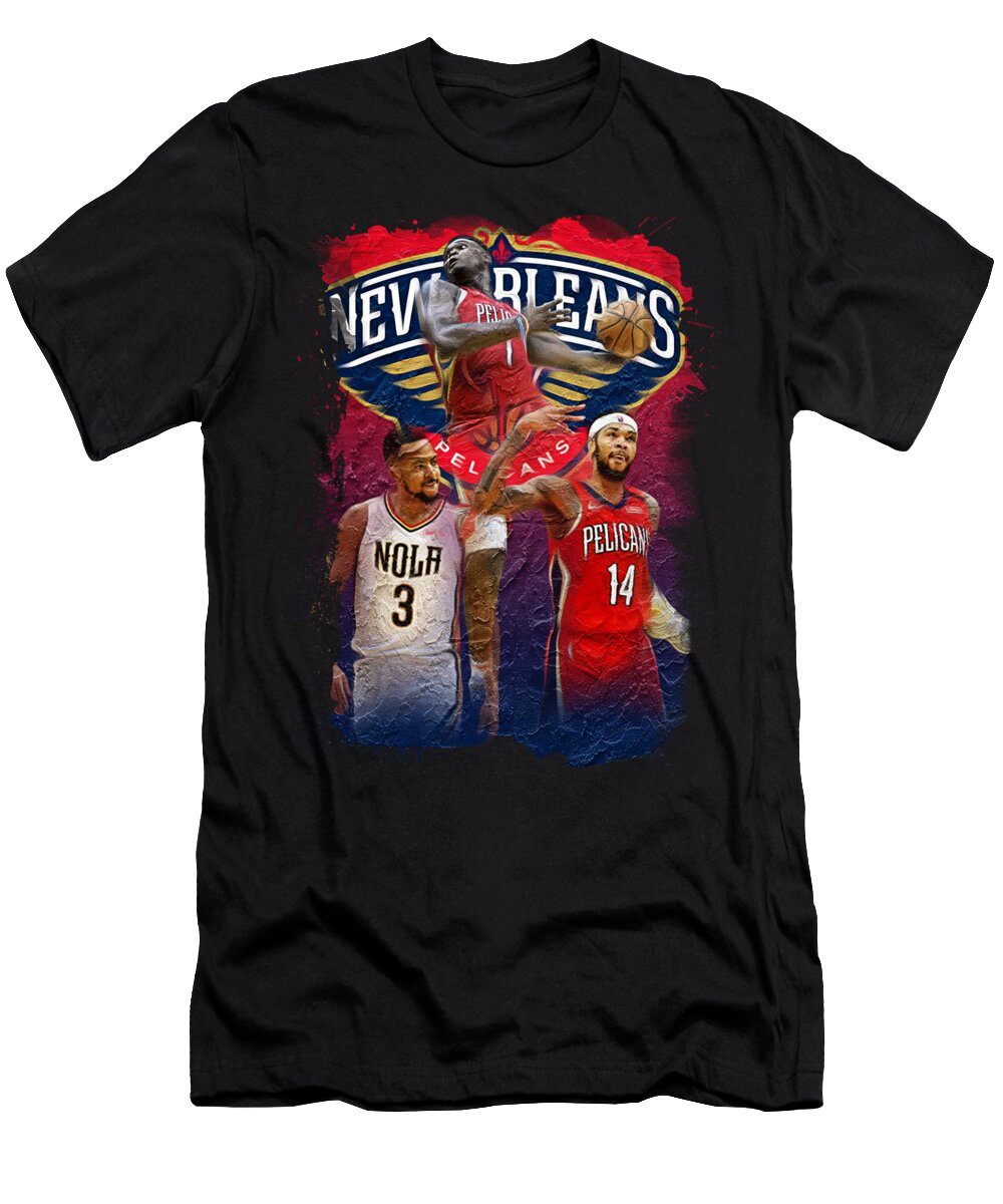 NBA New Orleans Pelicans Artwork Sports Basics T-Shirt