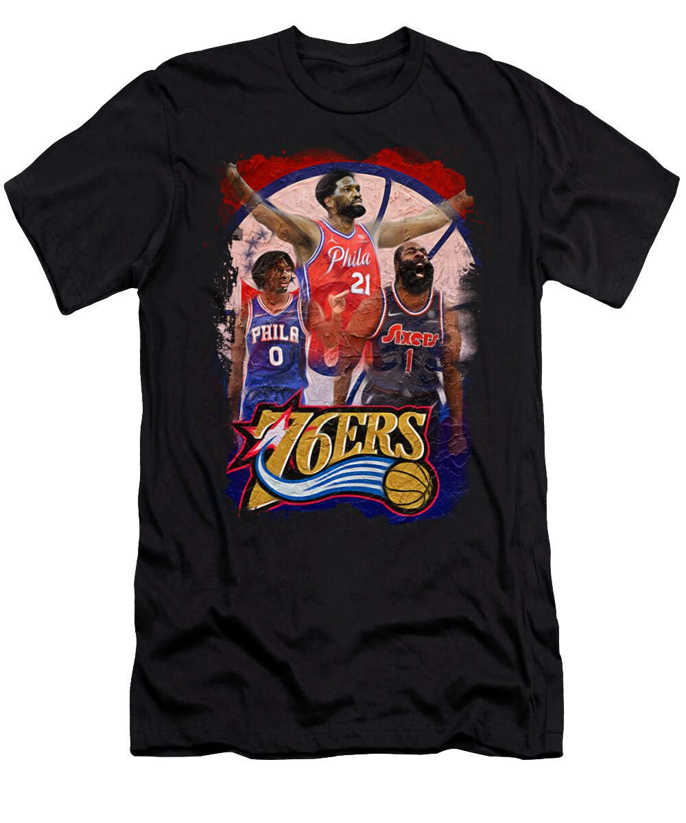 NBA Philadelphia 76ers Artwork Sports Basics T-Shirt