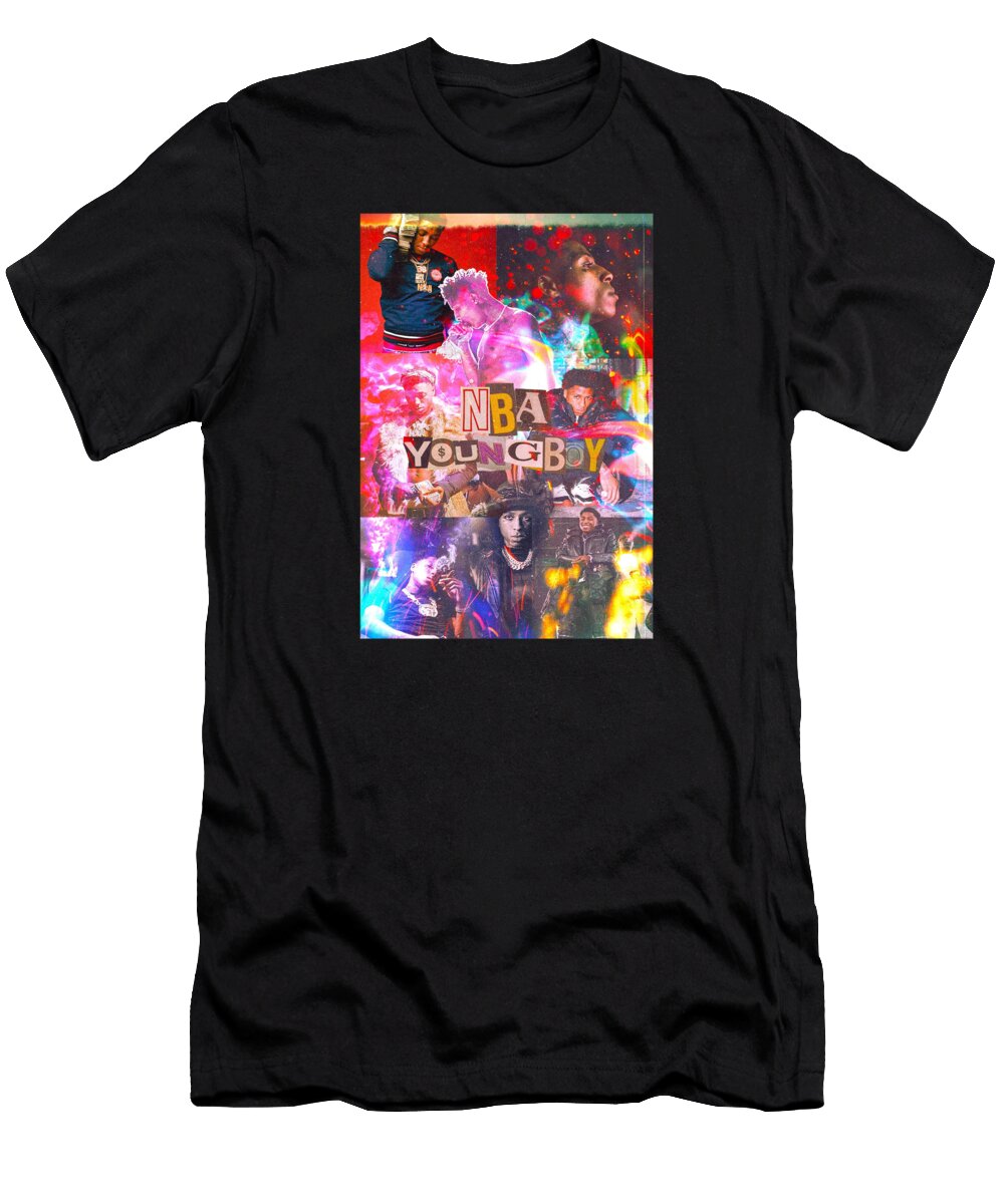 NBA Youngboy Rapper Collage Elno Rodrigues T-Shirt