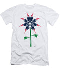 New England Patriots NFL Football Team Logo Flower Art Steven Shaver T-Shirt