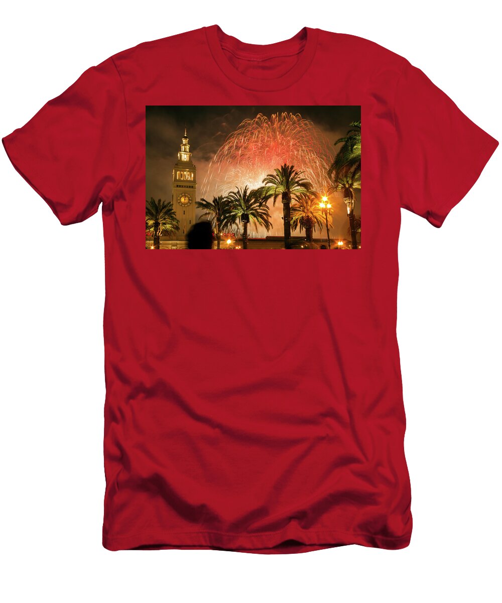 New Years Fireworks Finale San Francisco Bonnie Follett T-Shirt