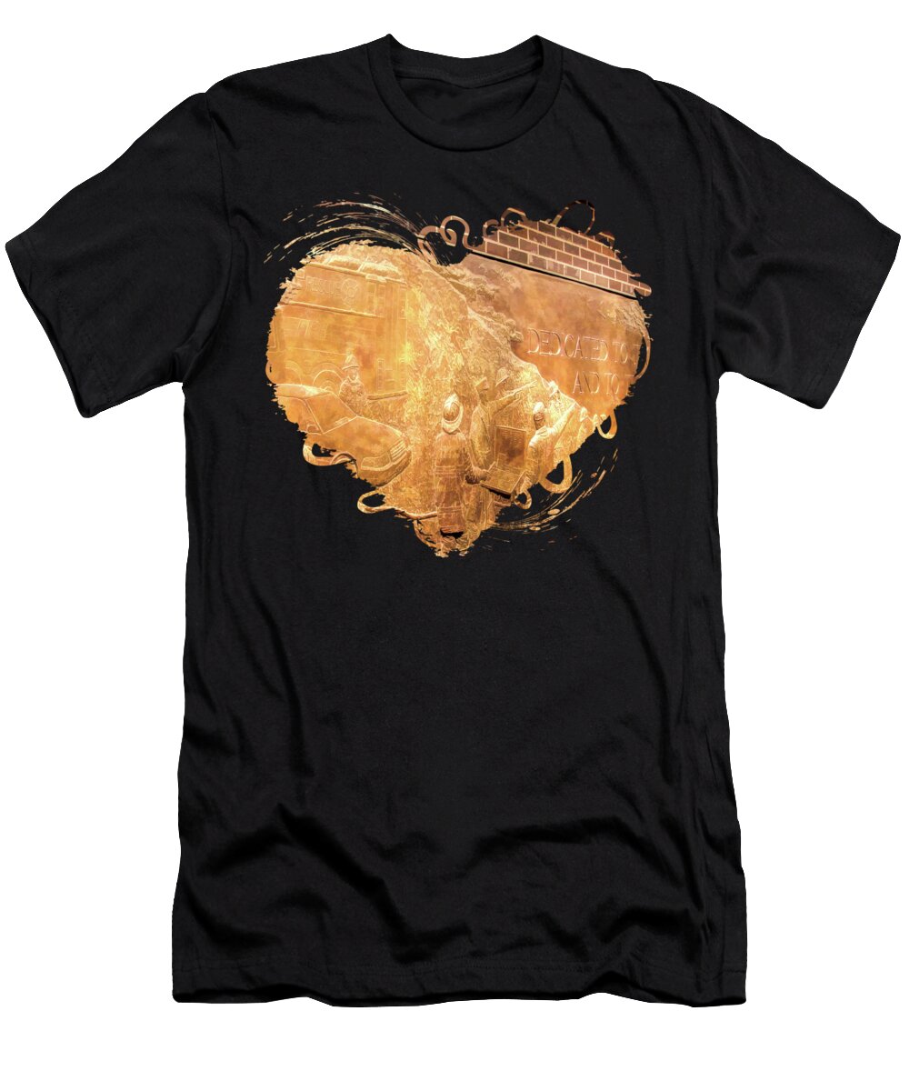 New York City Firefighter Memorial Wall Christopher Arndt T-Shirt