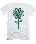 New York Jets NFL Football Team Logo Flower Art Steven Shaver T-Shirt