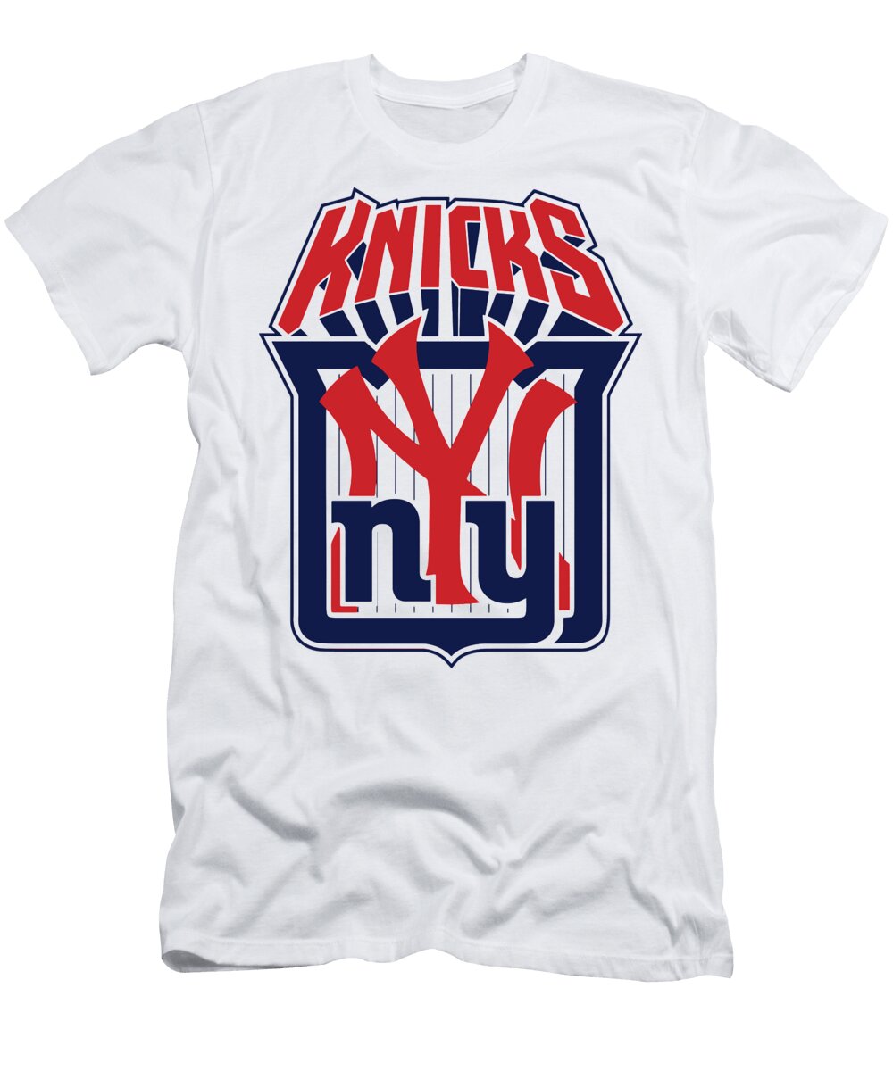 New York Knicks Yankees Giants Rangers Huyen Vu T-Shirt