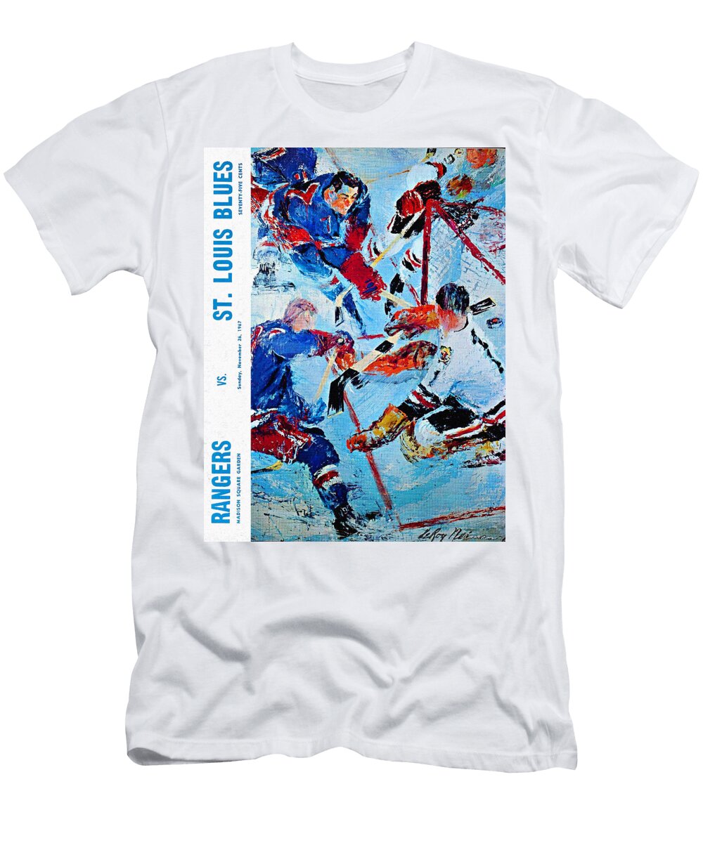 New York Rangers St Louis 1967 Vintage Program Big 88 Artworks T-Shirt