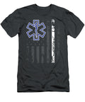 New York Thin White Line Ems Emt Paramedic USA Flag Blane Edina T-Shirt