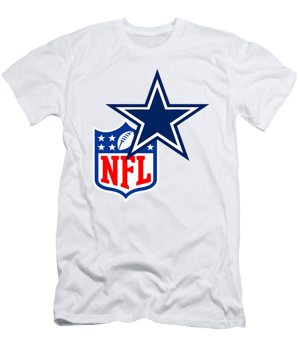 NFL and Dallas Cowboys Logos Milar Style T-Shirt