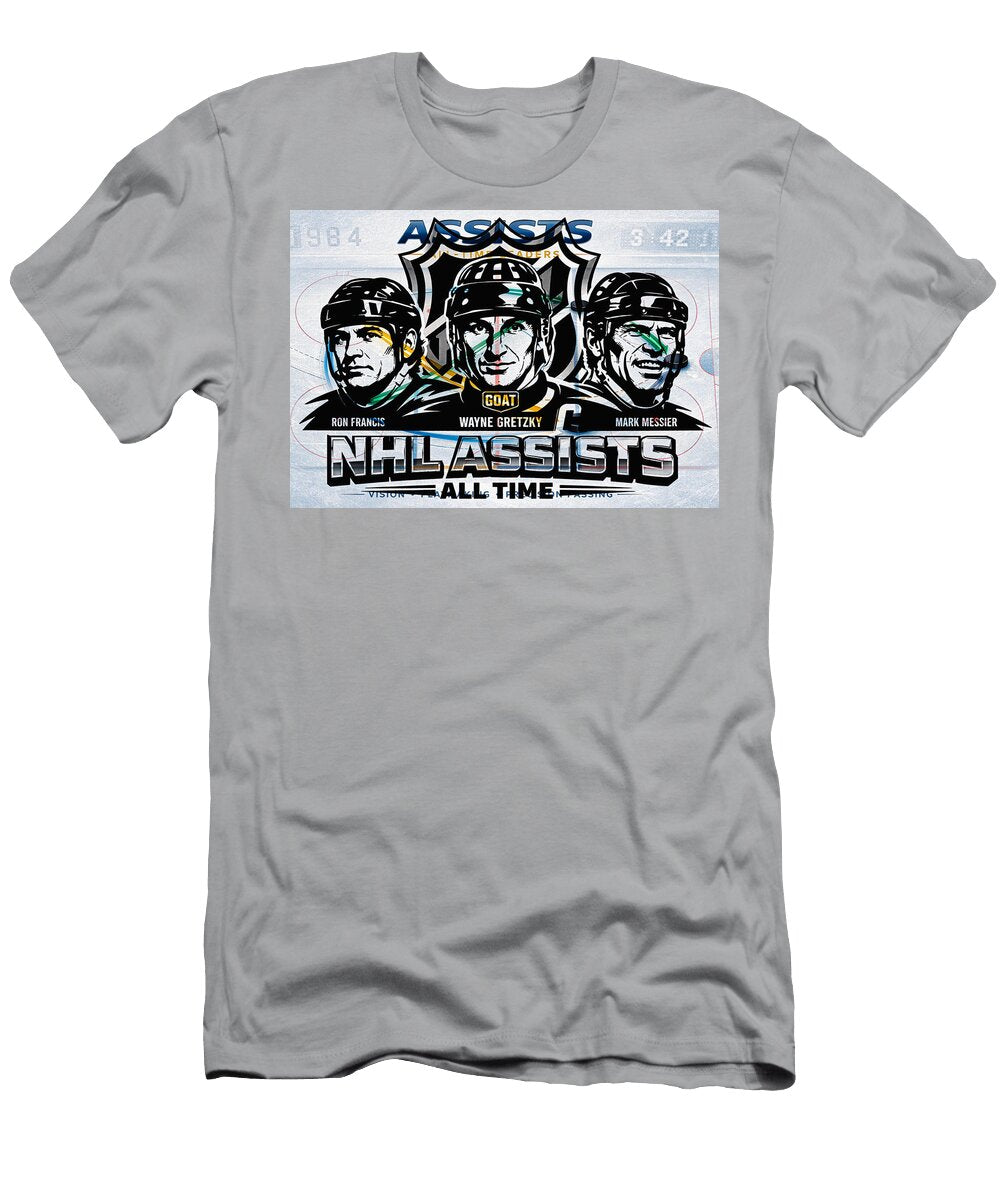 NHL All Time Assists Leaders All Sports T-Shirt