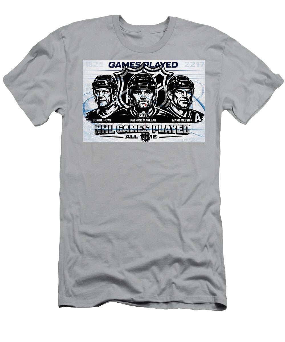NHL All Time Games Played Leaders All Sports T-Shirt