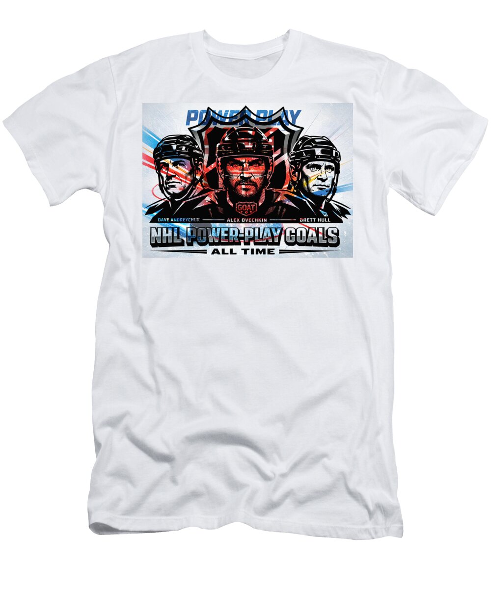 NHL All Time Power Play Goal Leaders All Sports T-Shirt