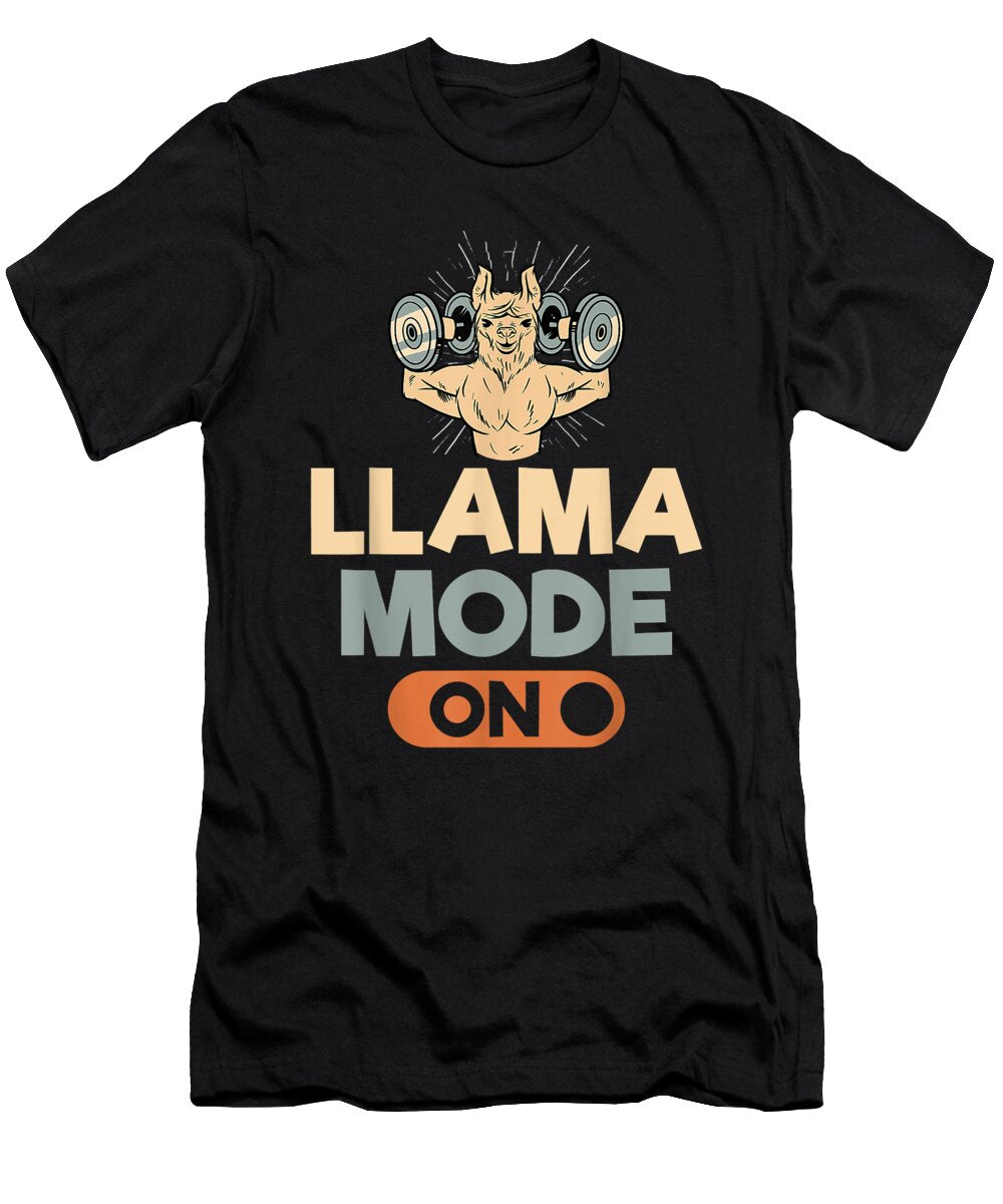 Nice Llama Mode on Alpaca Llama Cute Fans Ezone Prints T-Shirt