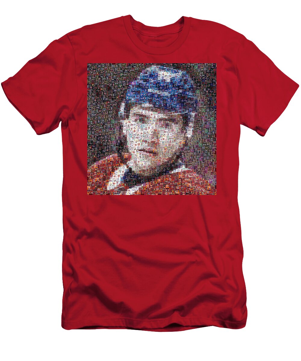 Nick Suzuki Game Portrait Hockey Mosaics T-Shirt