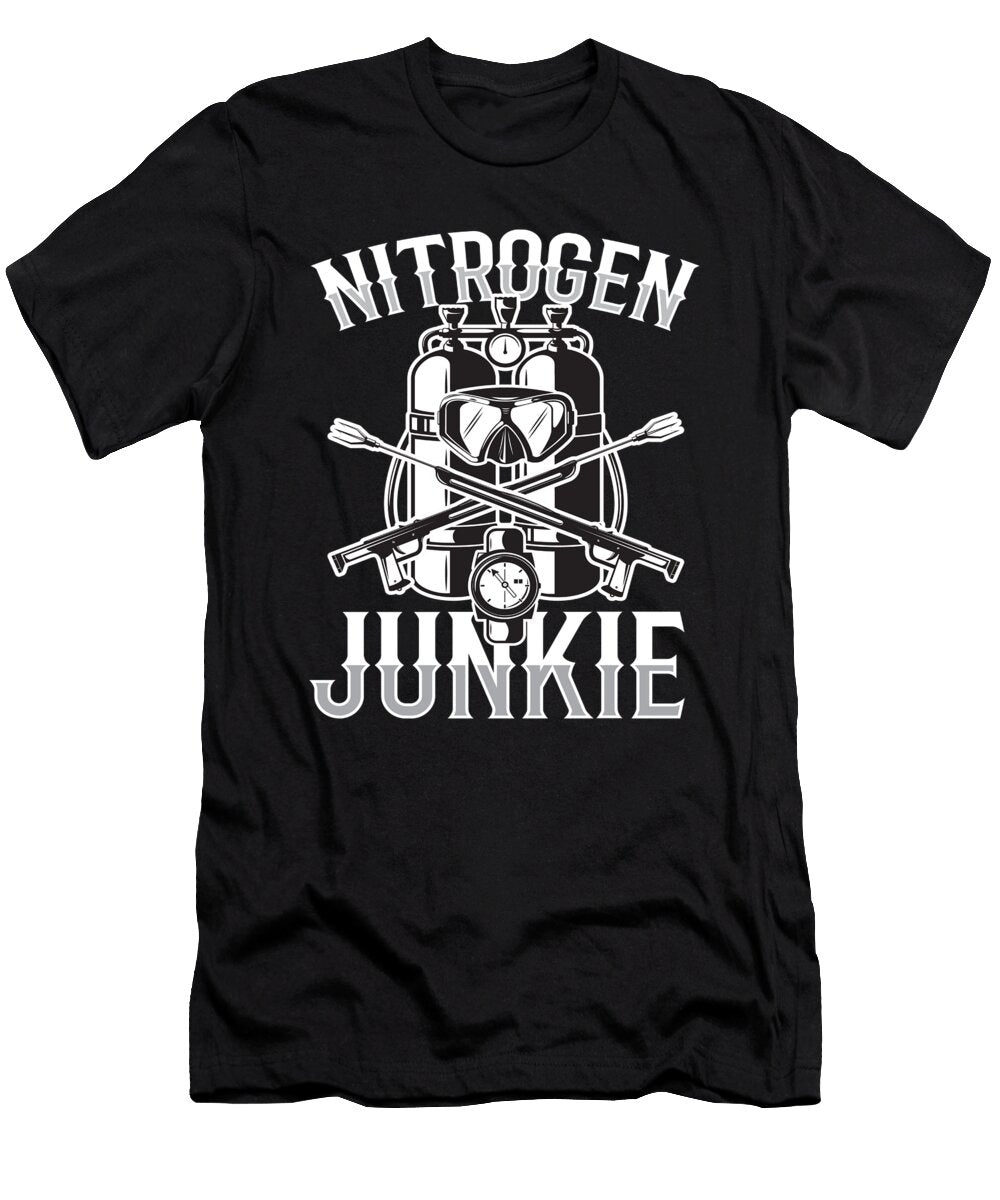 Nitrogen Junkie Dive Diver Moon T-Shirt