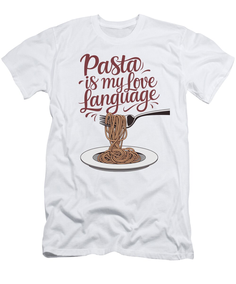 No 01 Pasta Is My Love Language Funny Retro Wall Art Pasta Art Print Set Retro Kitchen Decor Mounir Khalfouf T-Shirt