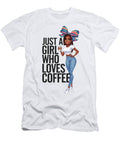 No 01 Womens Just a Girl Who Loves Coffee Coffee Addict Set Girly Coffee Lover Mounir Khalfouf T-Shirt