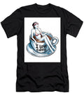 No 02 I Love Coffee Funny Set Young Beautiful Girl with Big Coffee Cup Fun Morning Routine Coffee Mounir Khalfouf T-Shirt