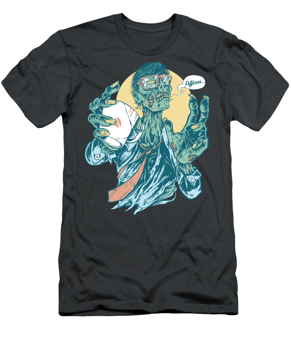 No Coffee Me Zombie Quilimo Studio T-Shirt