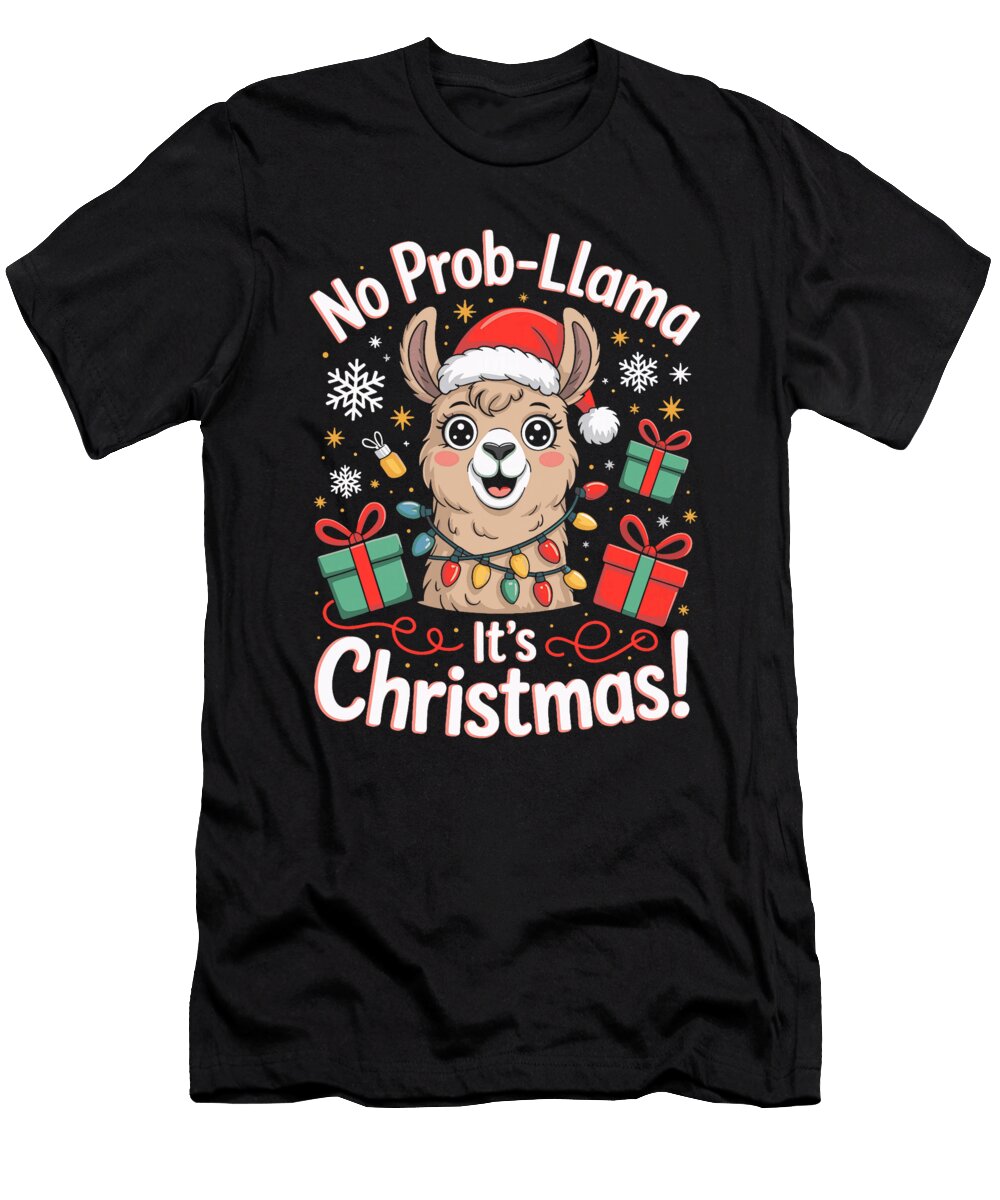 No Prob Llama Funny Alpaca Christmas Llama Xmas Sophie Eleanor T-Shirt