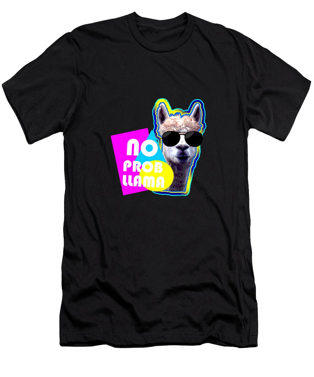 No Prob Llama Gold Target T-Shirt