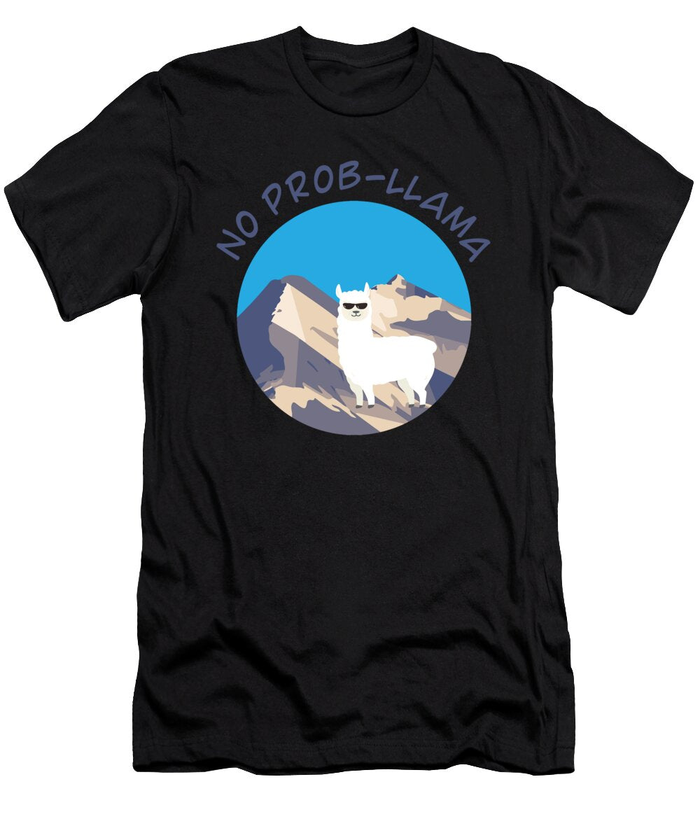 No Probllama Llama Animal Lover Gift Idea Haselshirt T-Shirt
