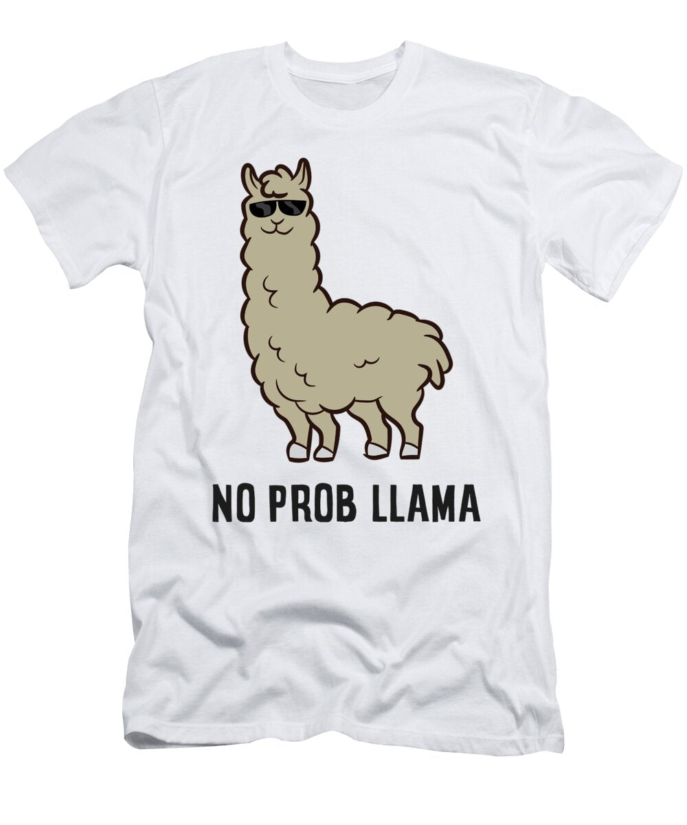 No Probllama Llama with Sunglasses Eq Designs T-Shirt