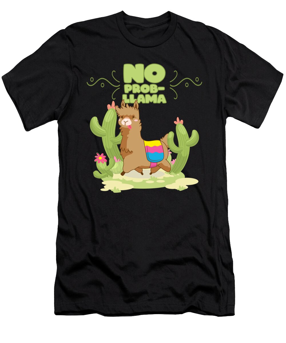 No Probllama Vicuna Guanaco Llama Breeder Alpaca Graphics Lab T-Shirt