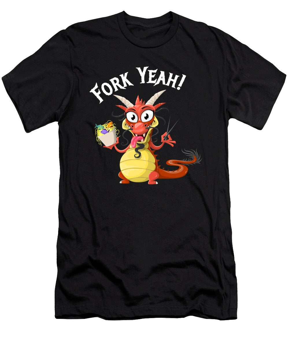 Noodle Lover Fork Yeah Dragon Lover Kanig Designs T-Shirt