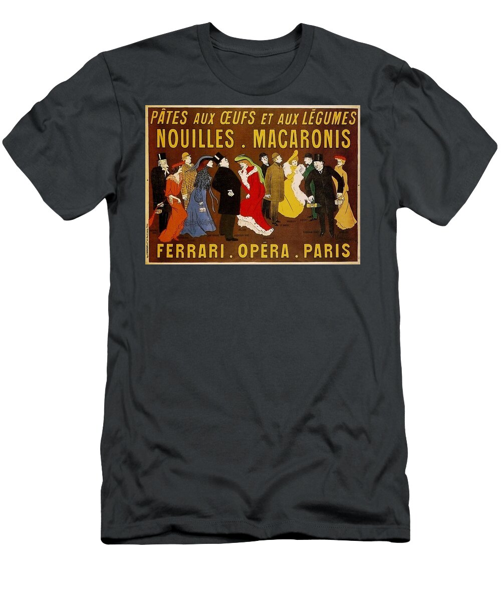 Noodles and Pasta Vintage French Opera Poster David Hinds T-Shirt