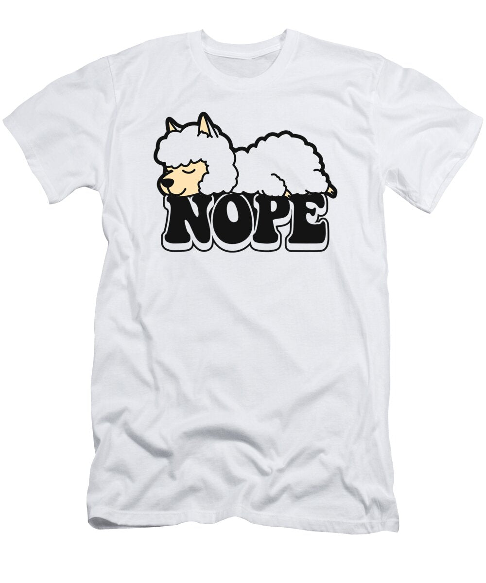 Nope Llama Vicuna Guanaco Breeder Alpaca Marco Rothe T-Shirt