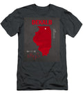Northern Illinois University Huskies Dekalb Illinois College Town State Map Poster Series No 079 Design Turnpike T-Shirt