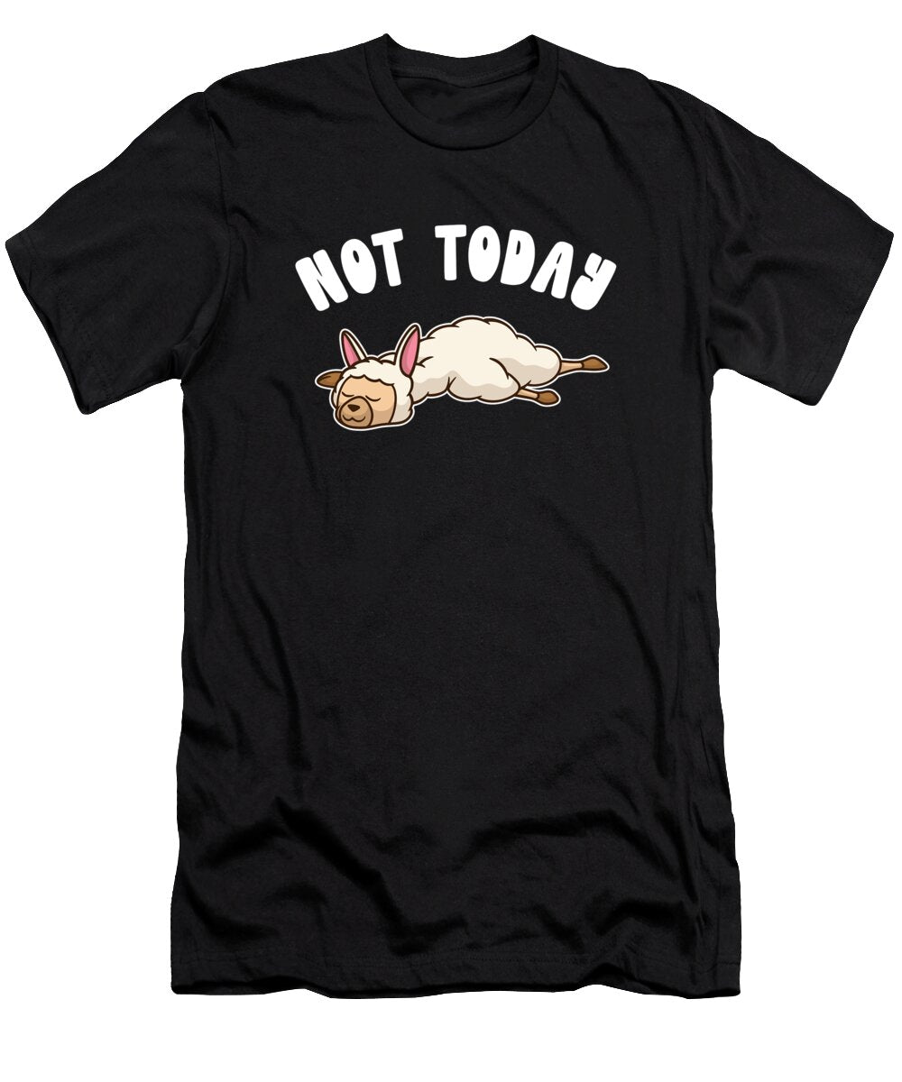 Not Today Guanaco Llama Vicuna Breeder Alpaca Marco Rothe T-Shirt