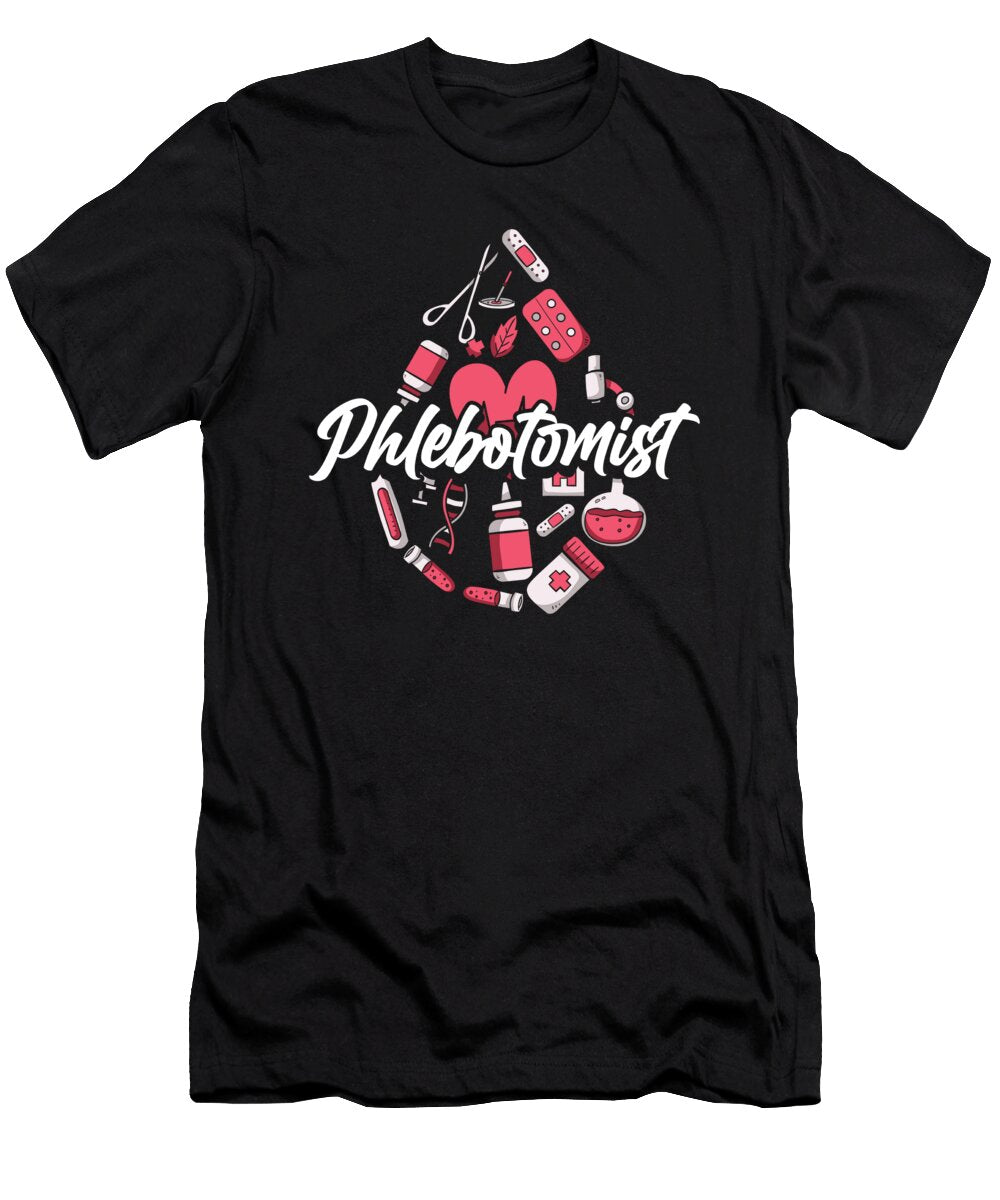 Nurse Caretaker Hospital Nursing Phlebotomist Crazy Squirrel T-Shirt